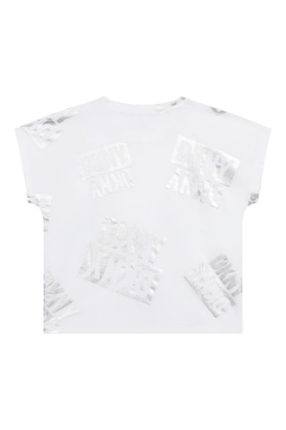 T-shirt Wit en Zilverkleurig - DKNY