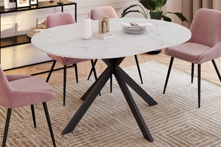 Table à manger ronde extensible Soline - 110/150 x 110 x 76 cm