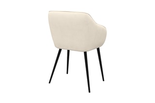 2 fauteuils Julia - Crème et noir - Velours