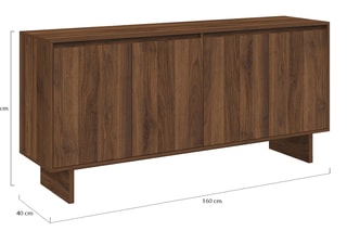Buffet 4 portes Yumi - 160 x 40 x 75 cm