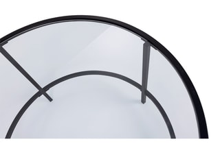 Table basse ronde Siena - Noir et transparent