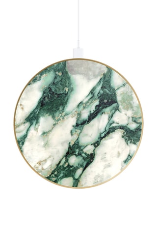 Carregador Qi universal Calacatta Emerald Marble - Verde e branco - Ideal of Sweden