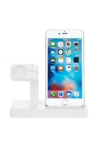 Base de carregamento 2 em 1 para Apple Watch e iPhone - Branco - EKO