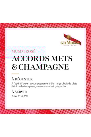 6 Champagne Brut Le Rosé - G.H Mumm - 6 x 75 cl