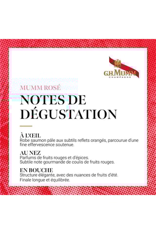 6 Champagne Brut Le Rosé - G.H Mumm - 6 x 75 cl