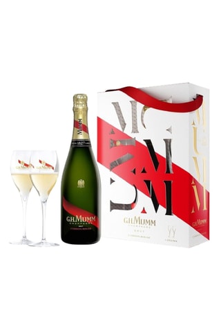 Coffret Cordon Rouge et 2 flûtes - G.H Mumm