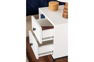 Table de chevet 2 tiroirs Glimmer - 45,2 x 50 x 29,5 cm