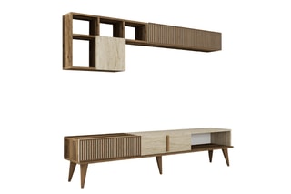 Meuble TV 2 abattants Milan - 180 x 40 x 35 cm