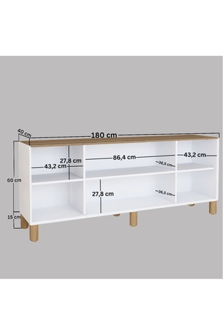 Console 4 portes - 180 x 75 x 40 cm