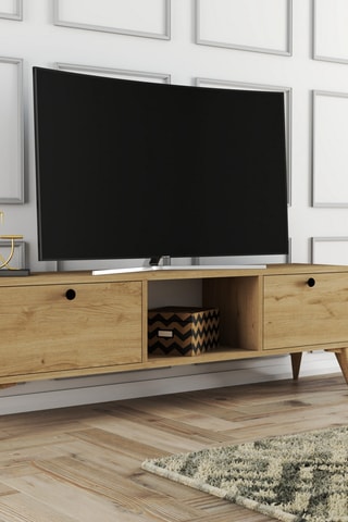 Meuble TV 2 abattants - 138 x 42,6 x 29,5 cm