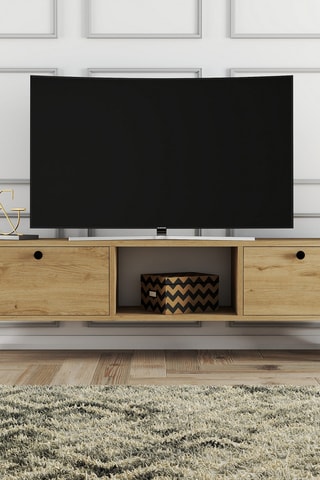 Meuble TV 2 abattants - 138 x 42,6 x 29,5 cm