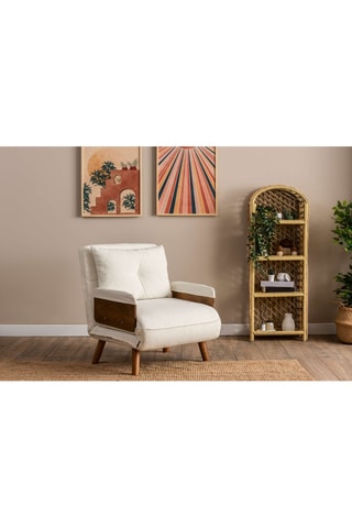 Fauteuil convertible Cosmo - Blanc - En polyester