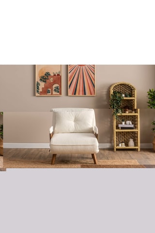 Fauteuil convertible Cosmo - Blanc - En polyester