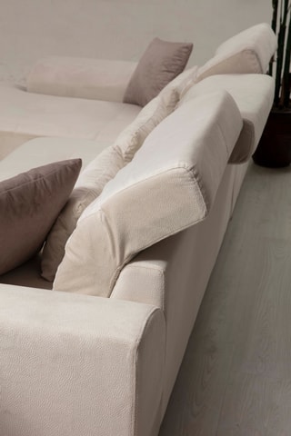 Canapé d'angle droit Frido - Taupe - 3 places