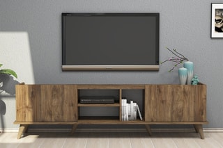 Meuble TV 2 abattants - 180 x 52 x 34 cm