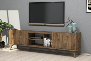 Meuble TV 2 abattants - 180 x 52 x 34 cm