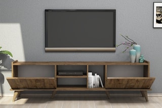 Meuble TV 2 abattants - 180 x 52 x 34 cm