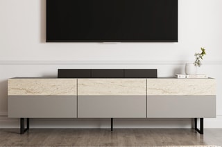 Meuble TV 1 abattant Sign - 180 x 49 x 37 cm