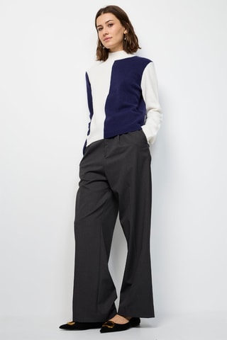 Pull - Bleu marine et blanc