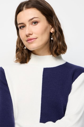 Pull - Bleu marine et blanc
