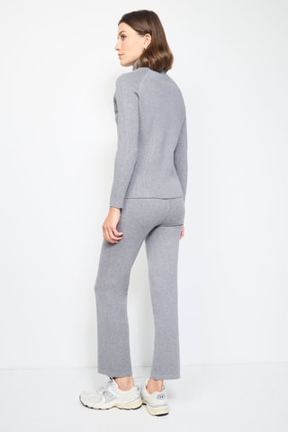 Pull et pantalon large taille haute - Gris foncé