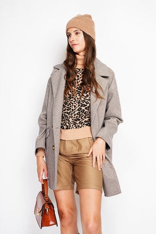 Wollen Oversized Jas - Bruin