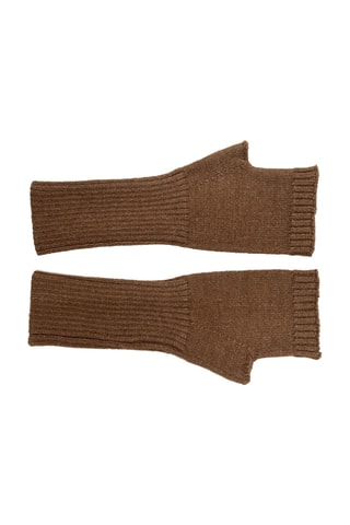 Vingerloze Handschoenen Bruin