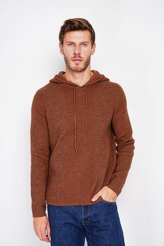Trui met Capuchon - Bruin