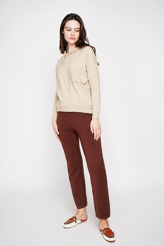 Trui met Capuchon - Beige