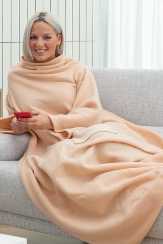 Deken met Mouwen Beige
