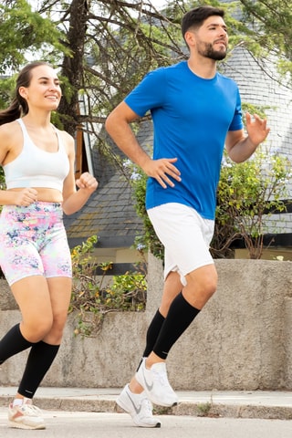 2 Compressiemouwen voor Hardlopen Maat XL - Zwart