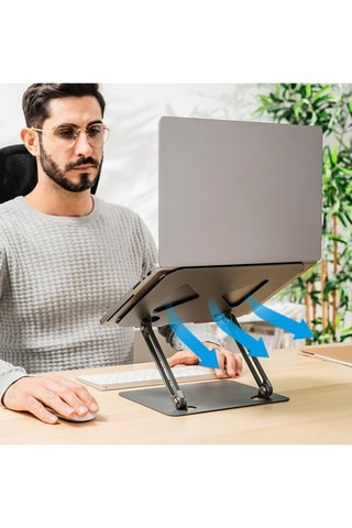 Inklapbare houder voor pc- Zilverkleurig