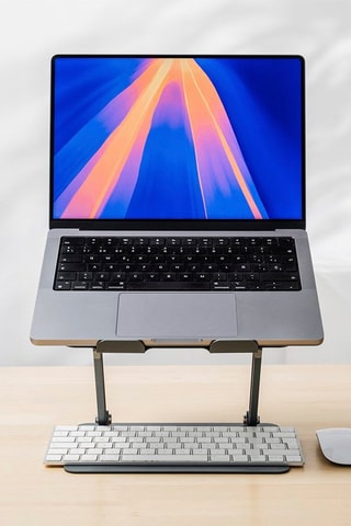 Inklapbare houder voor pc- Zilverkleurig