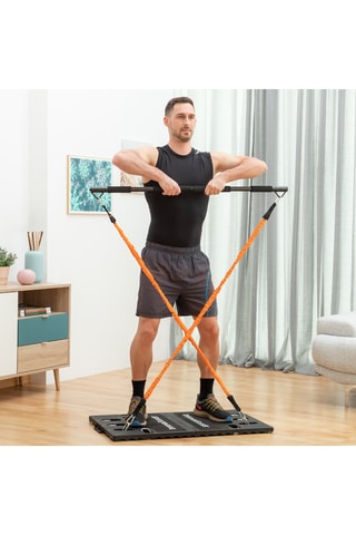 Sporttraining Wandsysteem - Zwart en Oranje