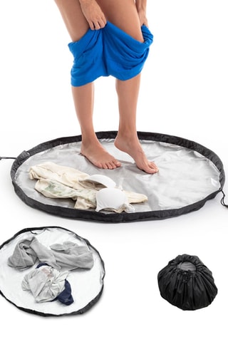 Fitnessmatje 2-in-1 Zwart