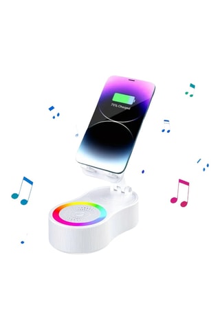Smartphonehouder met Speaker - Wit