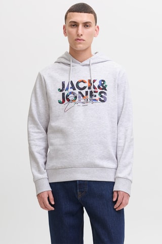 Sweat à capuche - Blanc chiné