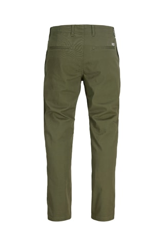 Chino en coton biologique - Vert olive