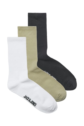 3 paires de chaussettes - Gris foncé et vert