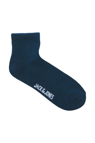 3 paires de chaussettes - Bleu pétrole et blanc