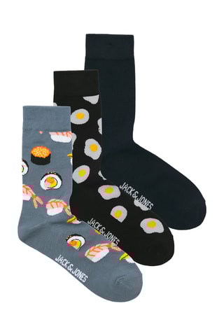 3 paires de chaussettes - Bleu-gris, noir et anthracite