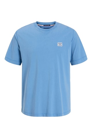 T-shirt en coton biologique - Bleu cobalt