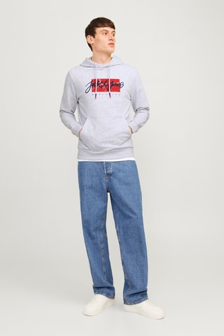 Sweat à capuche - Blanc chiné