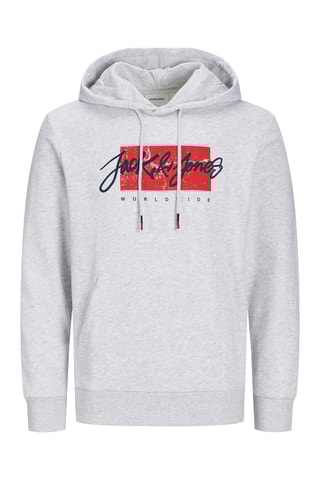 Sweat à capuche - Blanc chiné