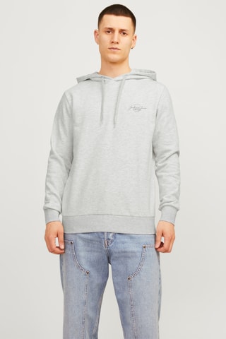 Sweat à capuche - Blanc chiné