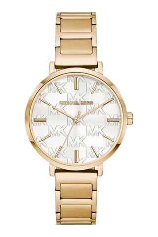 Montre à quartz en acier - Doré