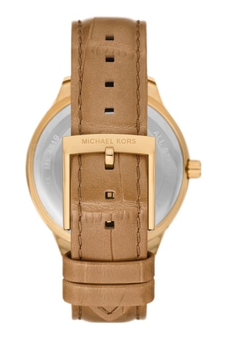 Montre à quartz en cuir - Marron et doré