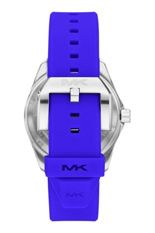 Montre à quartz en silicone - Bleu et argenté