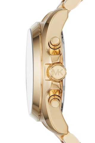 Montre à quartz en acier - Chronographe - Doré et doré rose