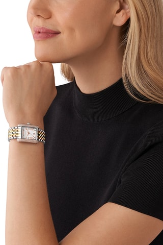Montre à quartz en acier - Doré et argenté
